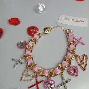 Betsey johnson oxox heart bracelet